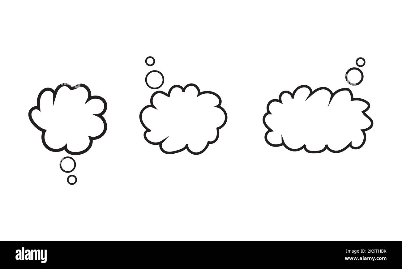 Vector speech clouds chat bubble icon. Collection pastel color doodle for talk, dialogue, decoration on white background. Stock Vector