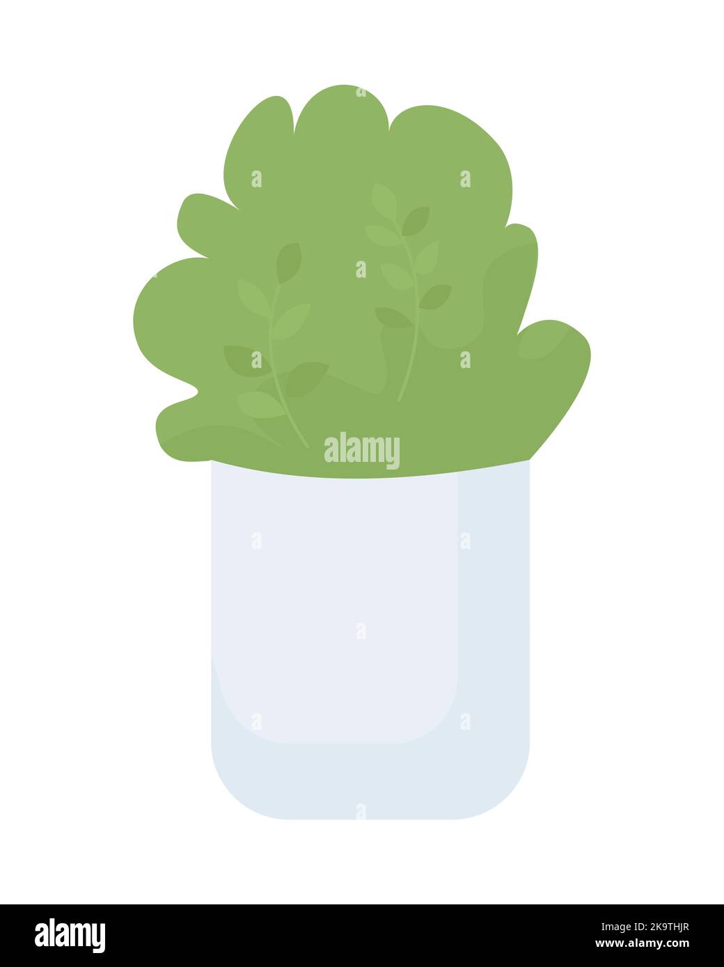 Small potted bush semi flat color vector object Stock Vector