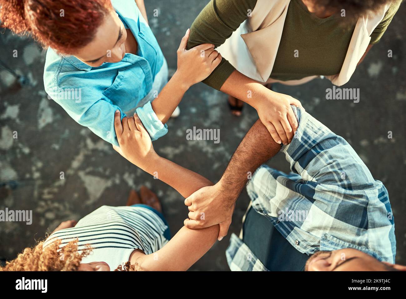 We got each other every step of the way. High angle shot of a young ...