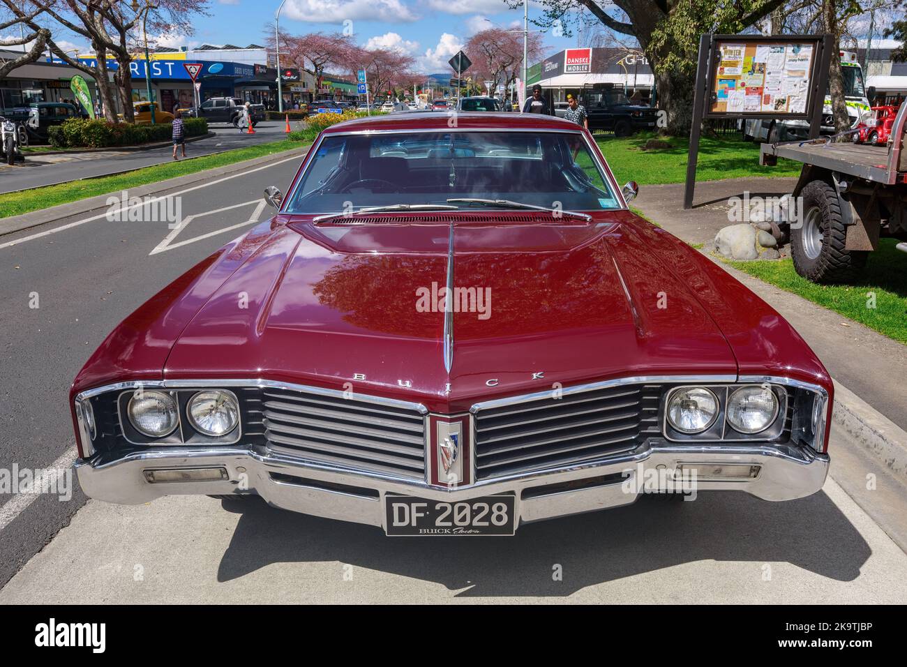 Front view of a 1967 Buick Electra, on display at a classic car show. Tauranga, New Zealand Stock Photo