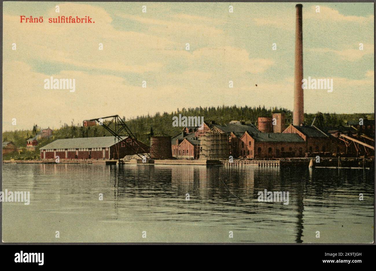 FRACK SULFIT FABILITY by the Ångerman River. Stock Photo