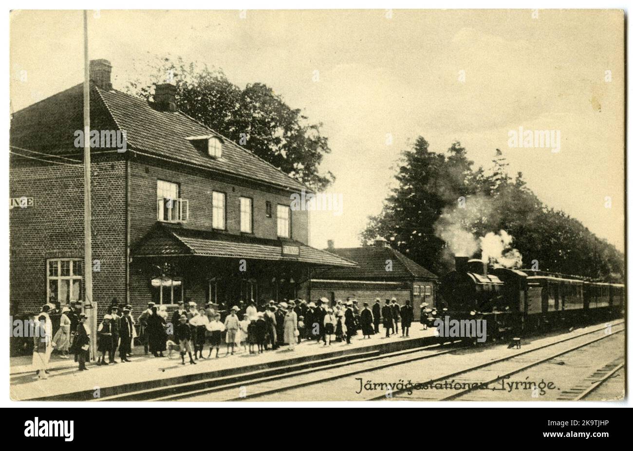 Tyringe station. The station house built 1912-1913. Stock Photo