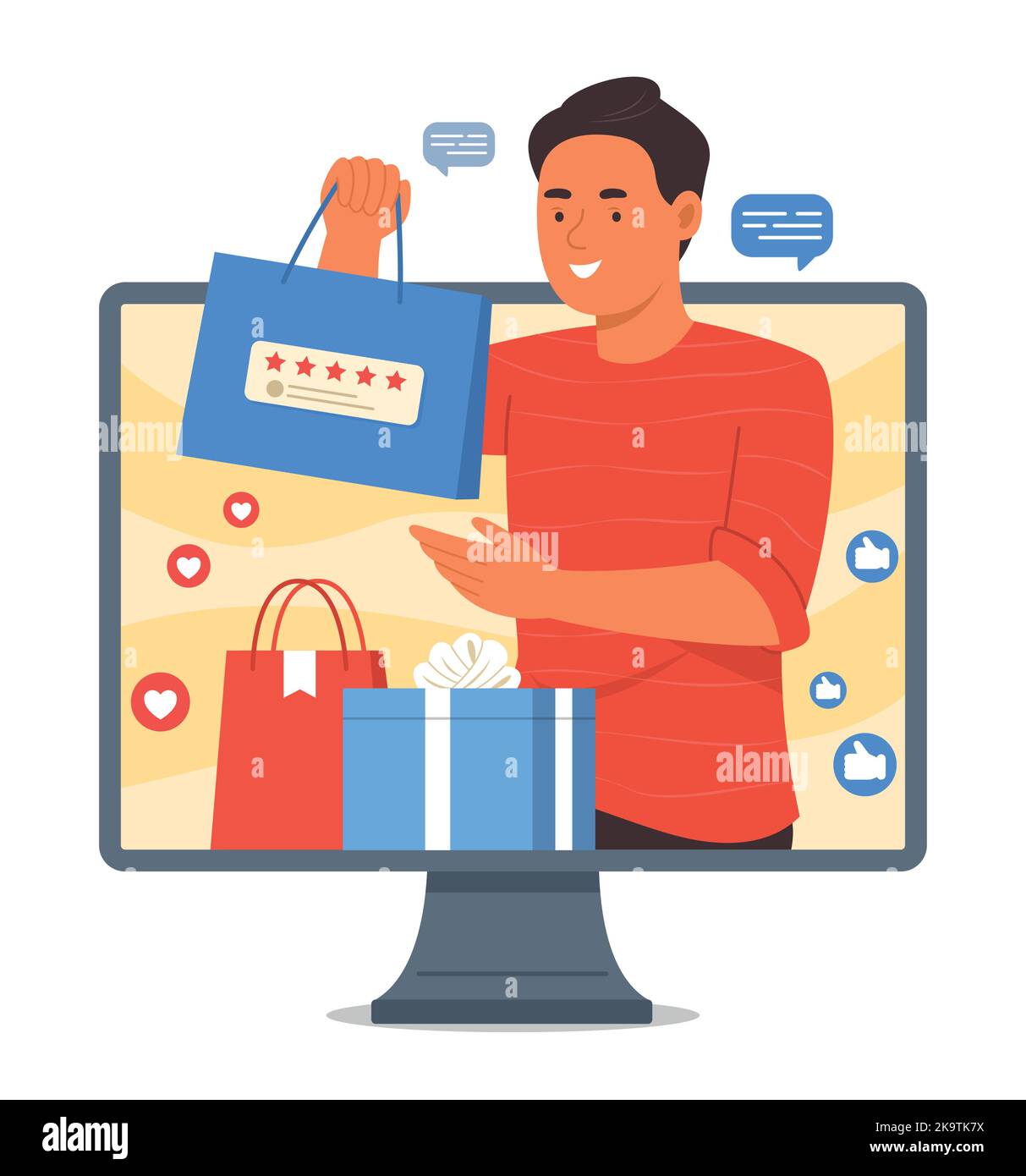 Brand Ambassador Promoting the Products and Marketing Campaign Stock