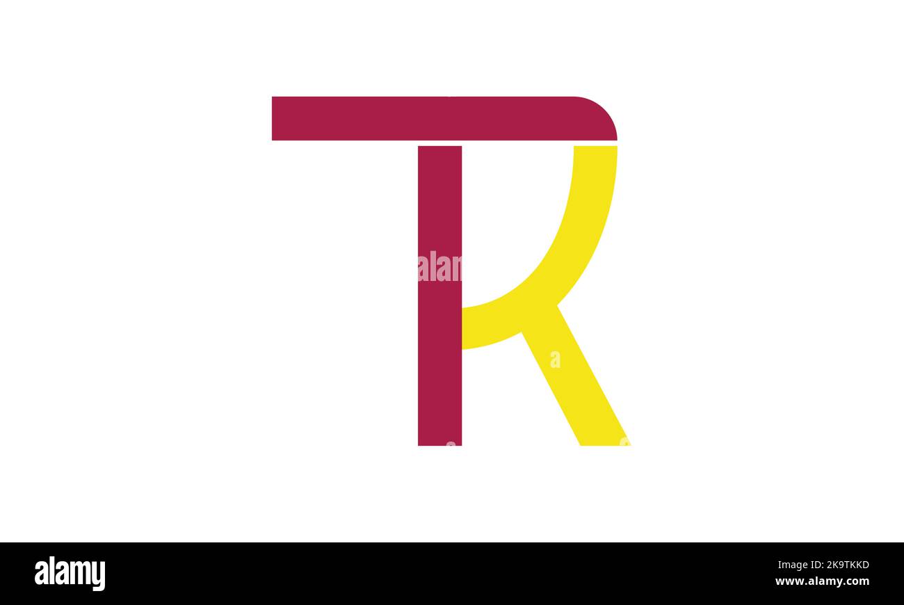 KT, TK Abstract Letters Logo Monogram Stock Vector