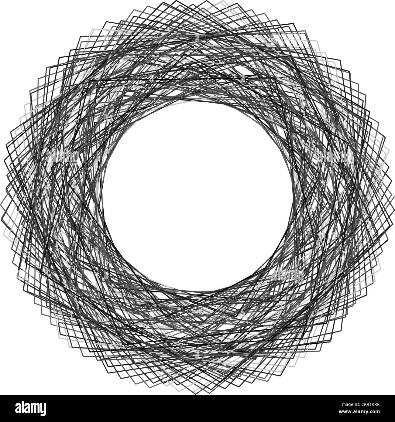 Decorative ornamental frame lineart logo template for design projects