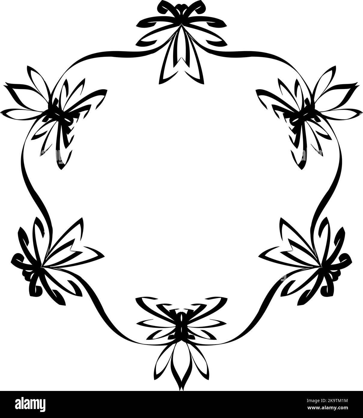 Abstract floral frame on white background Stock Vector Image & Art - Alamy