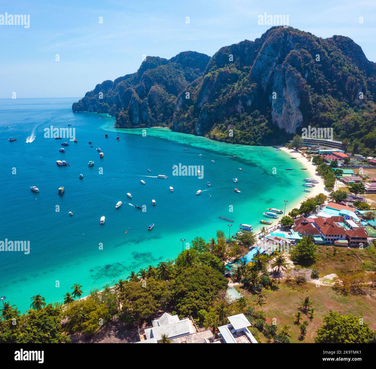 Aerial View Of Loh Dalum And Tonsai Beach In Koh Phi Phi Islands Krabi aerial-view-of-loh-dalum-and-tonsai-beach-in-koh-phi-phi-islands-krabi