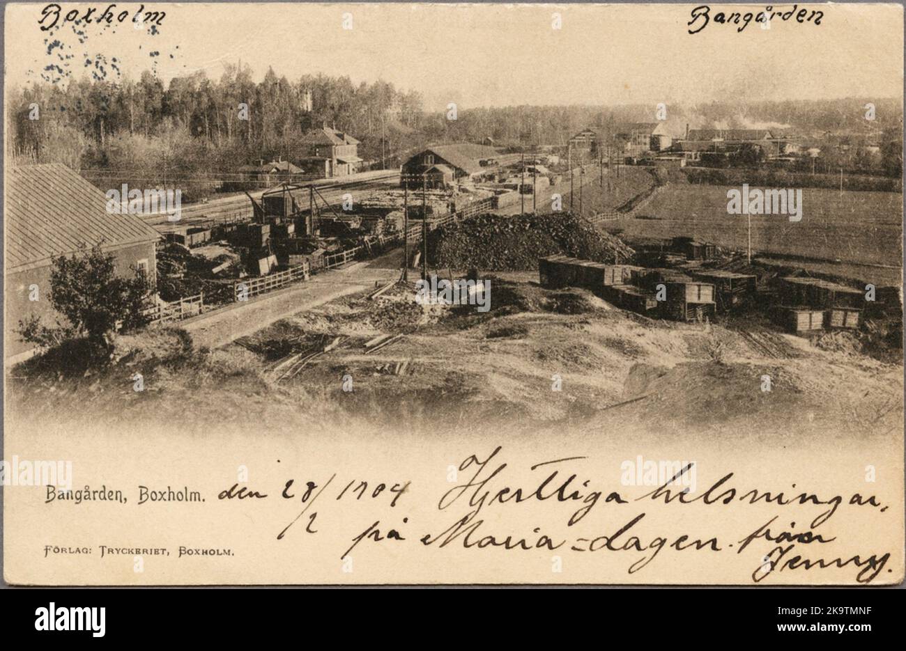 Boxholm station area Stock Photo Alamy