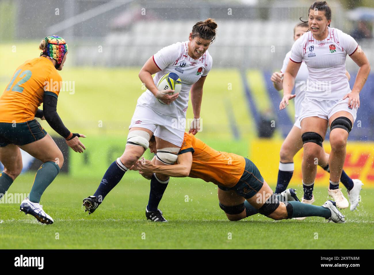 England's Sarah Hunter during the Women's Rugby World Cup Quarter-final match at Waitakere Stadium in Auckland, New Zealand. Picture date: Sunday October 30, 2022. Stock Photo