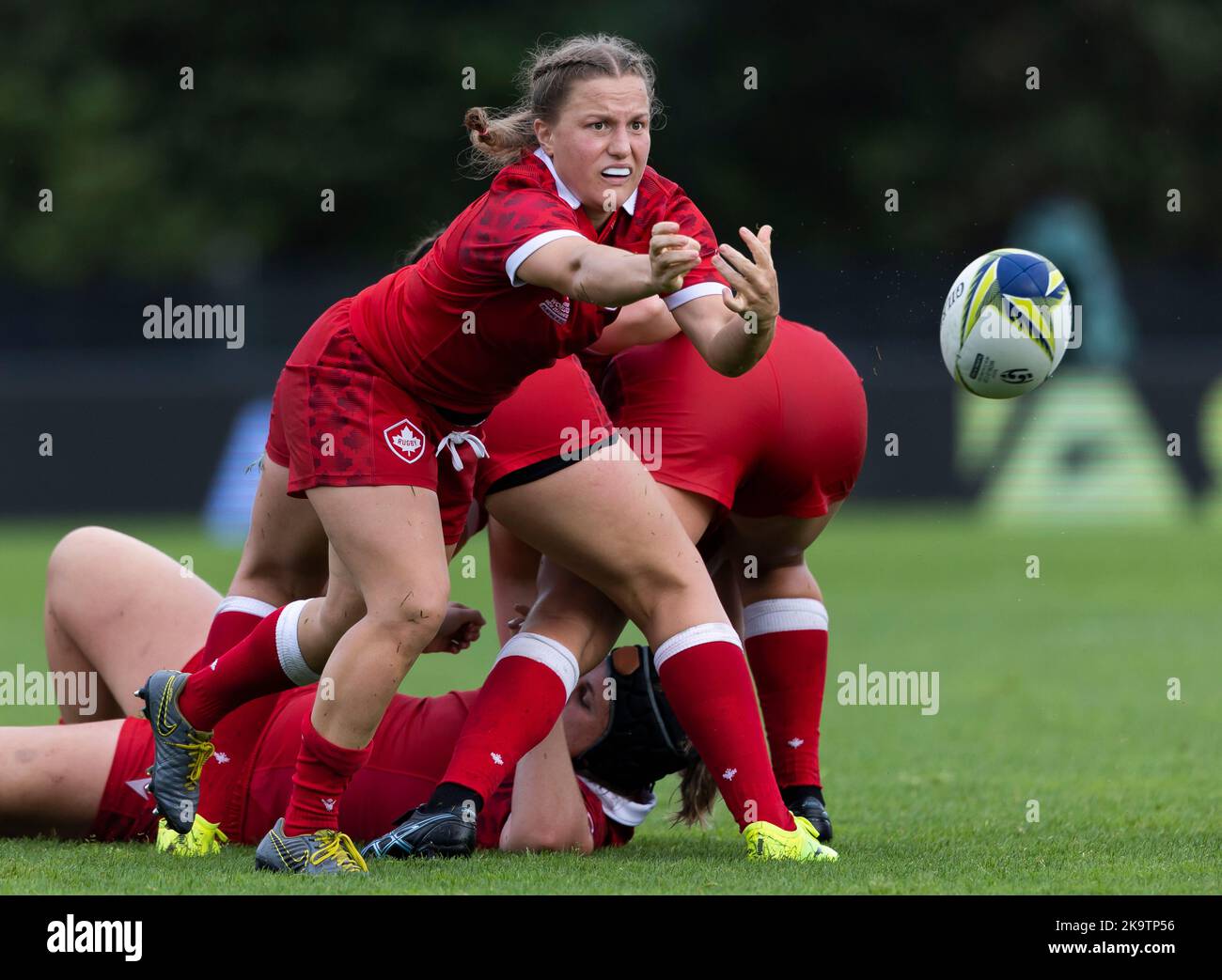 Canada's Justine Pelletier during the Women's Rugby World Cup Quarter ...