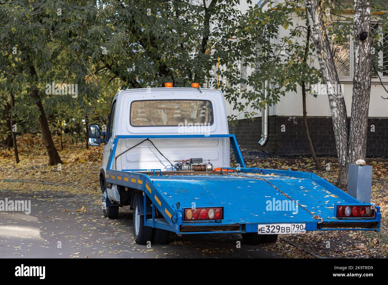 Moscow, Russia October 18, 2022loading area of a car tow truck. car tow truck Stock Photo Alamy