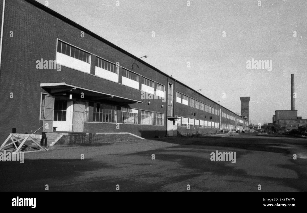 Closed Phrix rayon works on 20. 10. 1971 in Krefeld, Germany Stock Photo