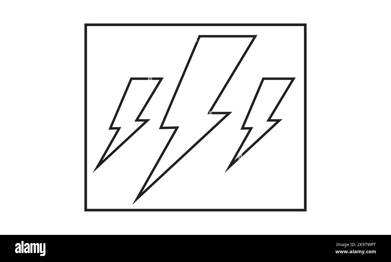 Lightning bolt of energy Black and White Stock Photos & Images - Page 3 - Alamy for Free Printable Lightning Bolt Template