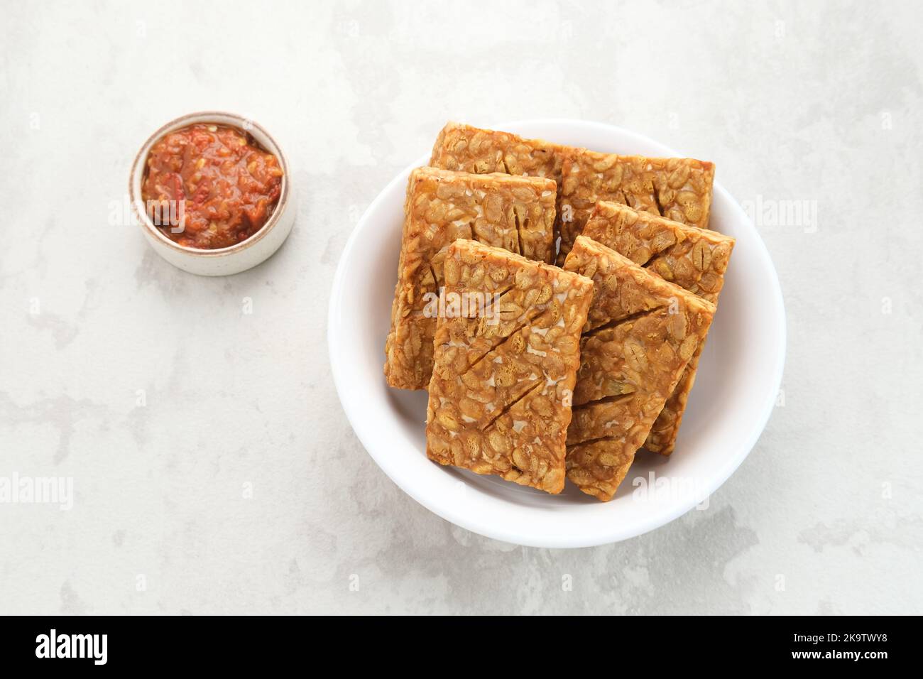 Tempeh, Tempe Goreng or Fried tempeh is Indonesia traditional food