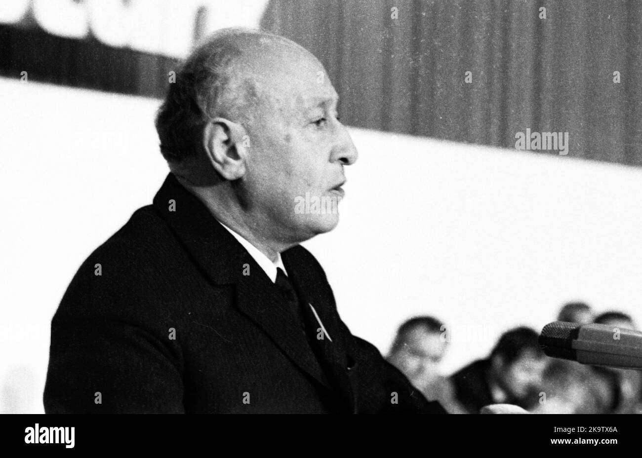 The 2nd Party Congress of the German Communist Party (DKP) was held in Duesseldorf from 25. 11. 1971 to 28. 1971. Albert Norden (SED), Germany Stock Photo