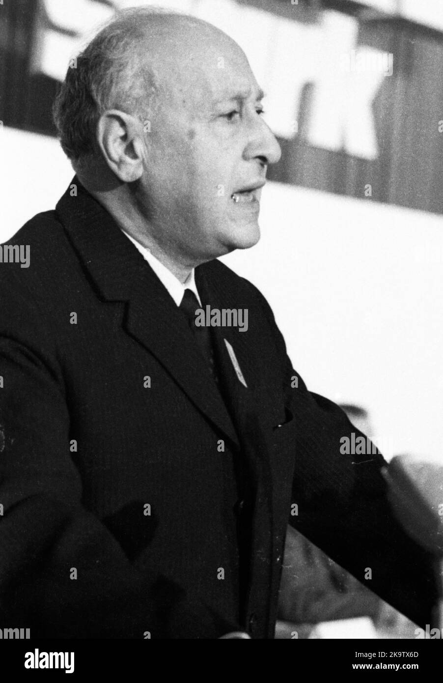 The 2nd Party Congress of the German Communist Party (DKP) was held in Duesseldorf from 25. 11. 1971 to 28. 1971. Albert Norden (SED), Germany Stock Photo