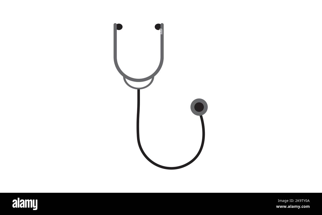 Stethoscope graphic icon. Stethoscope sign isolated on white background