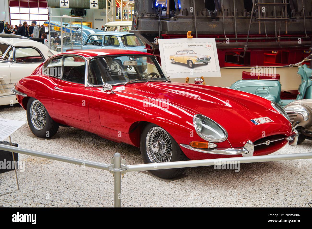 SPEYER, GERMANY - OCTOBER 2022: red JAGUAR E TYPE S1 3.8 COUPE 1964 in ...