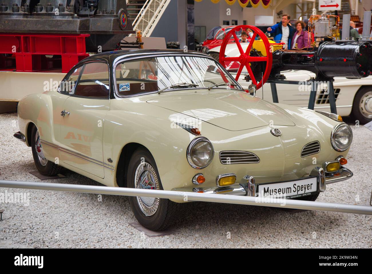 SPEYER, GERMANY - OCTOBER 2022: beige ivory VW VOLKSWAGEN KARMANN-GHIA ...