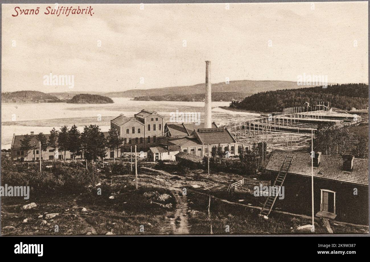Svanö Sulfit factory. Stock Photo