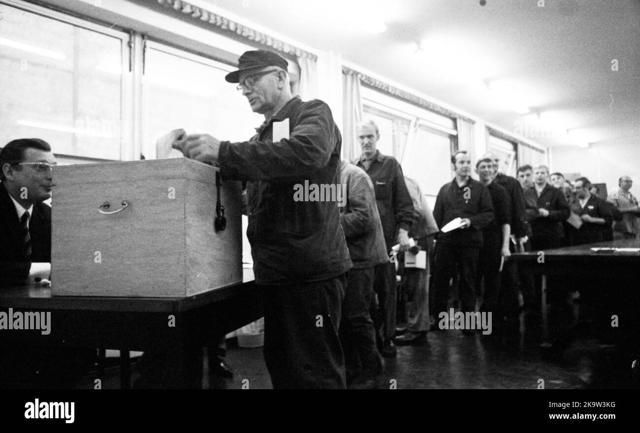 After a ballot and selection, the members of IG Metall, here at an