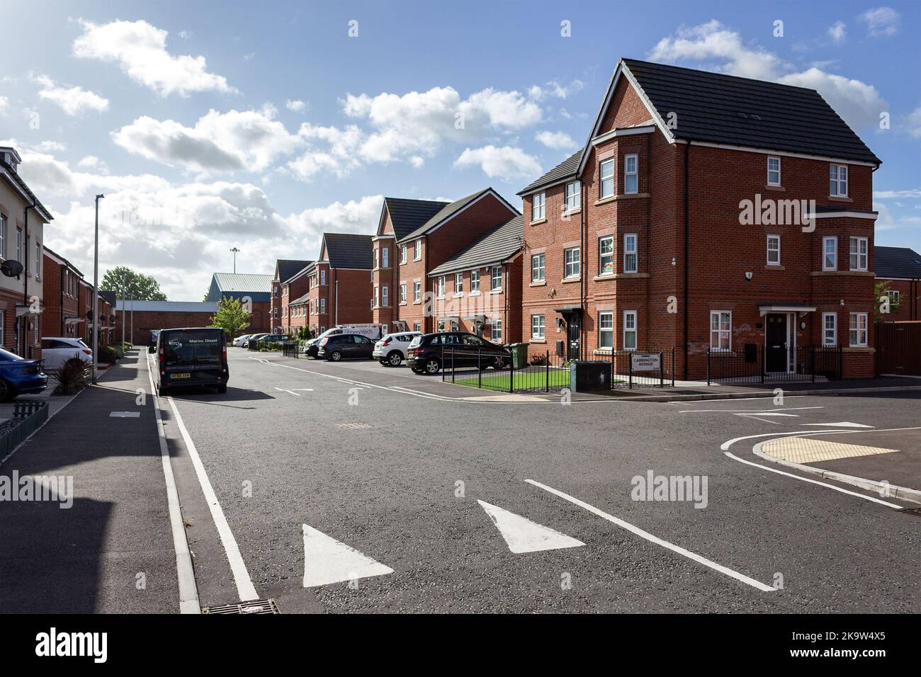 Birkenhead, UK: Plumer Drive housing estate in the Merseyside town Stock Photo