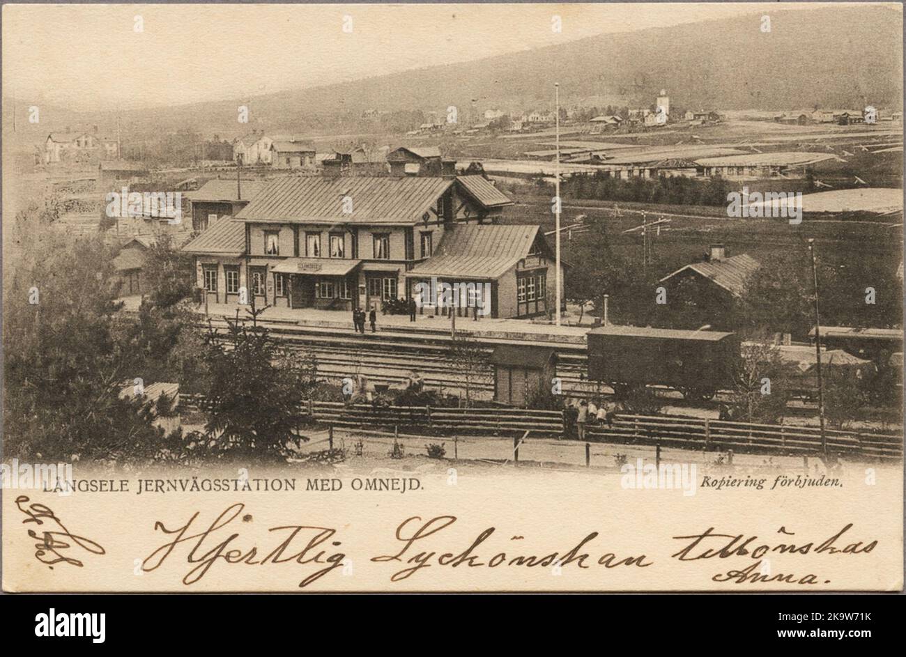 The railway station in Långsele with surroundings Stock Photo - Alamy