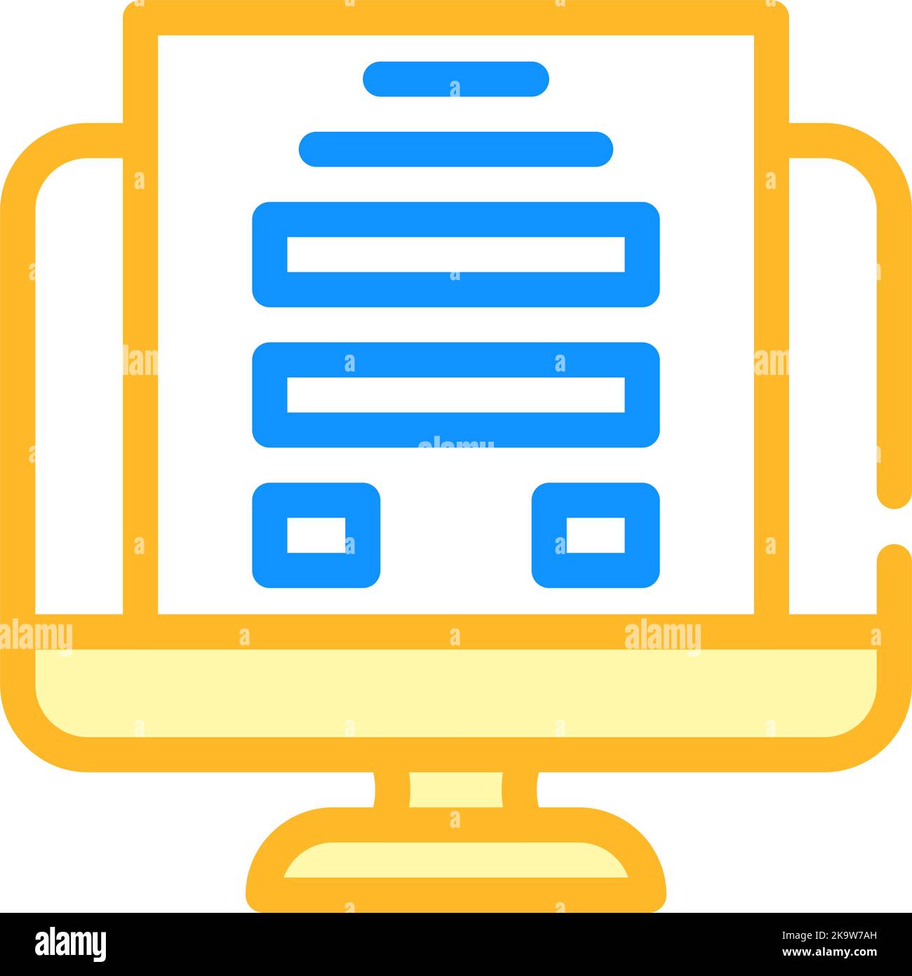 register online registration color icon vector illustration Stock
