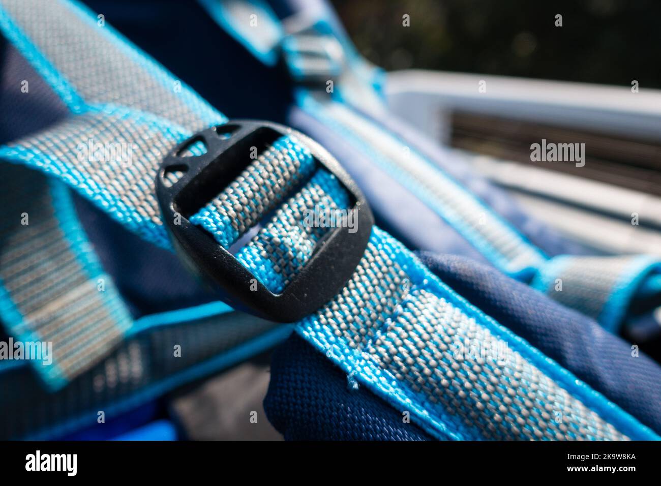 Blue Buckle fastex , length adjusters on bag or backpack strap