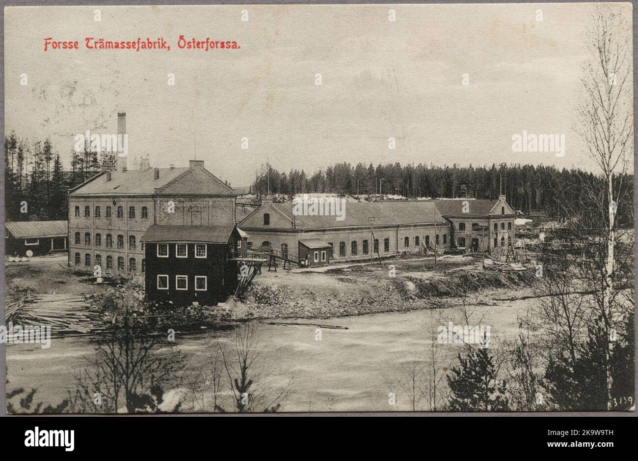 Wooden gas factory at Faxälven, southwest of Långsele Stock Photo - Alamy