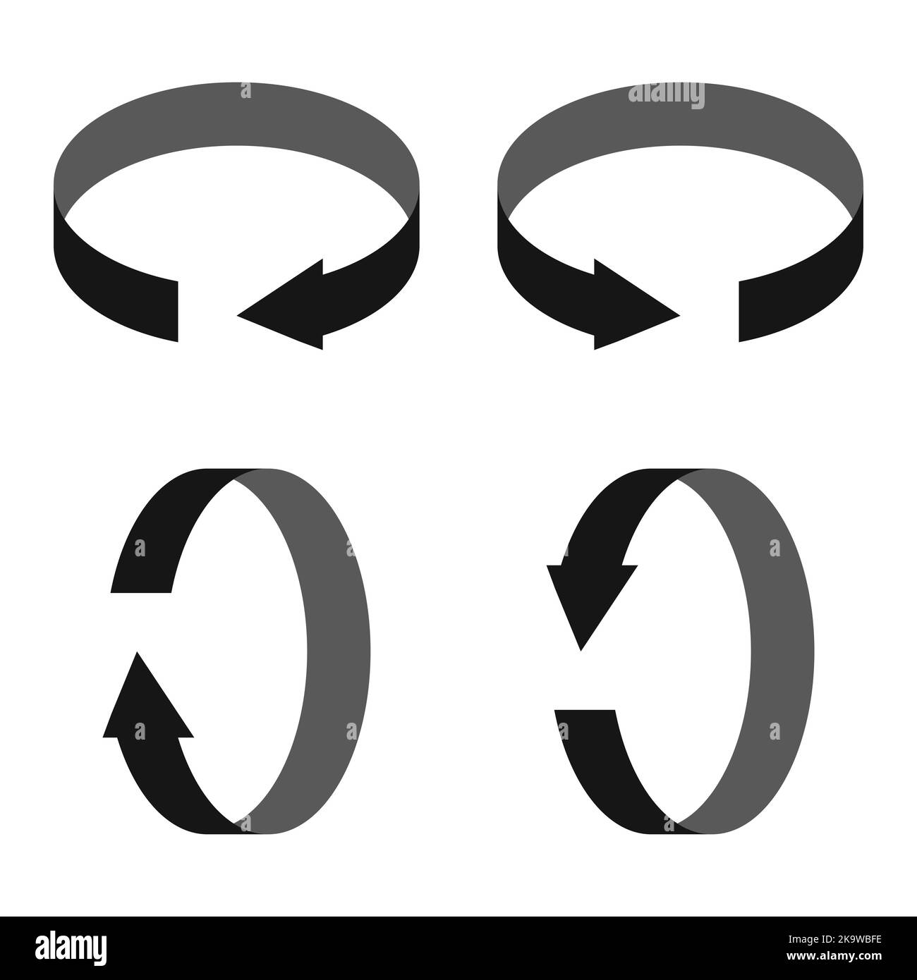 Rotation icon clockwise, counterclockwise, torque, arrow redo cancel