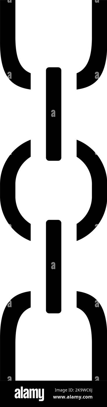 long and short chain glyph icon vector illustration Stock Vector Image ...