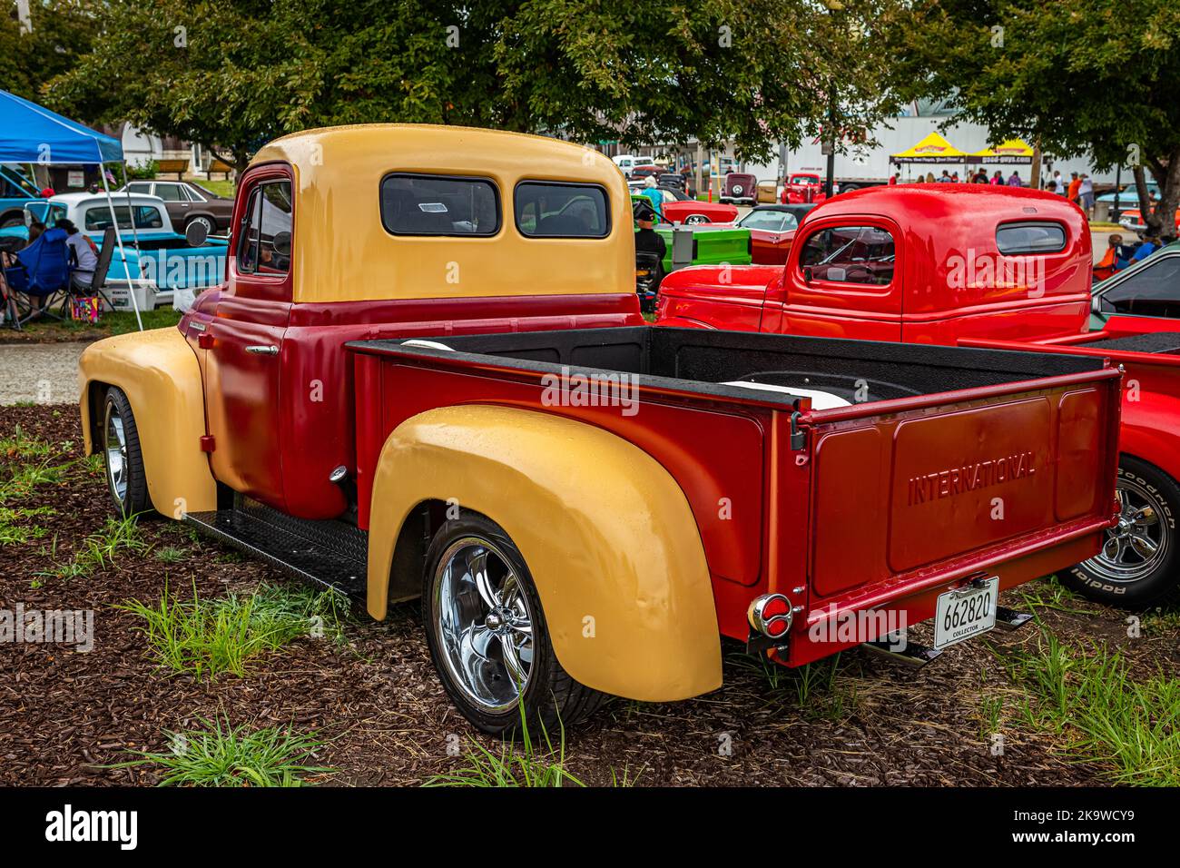 Des Moines, IA July 01, 2022 High perspective rear corner view of a