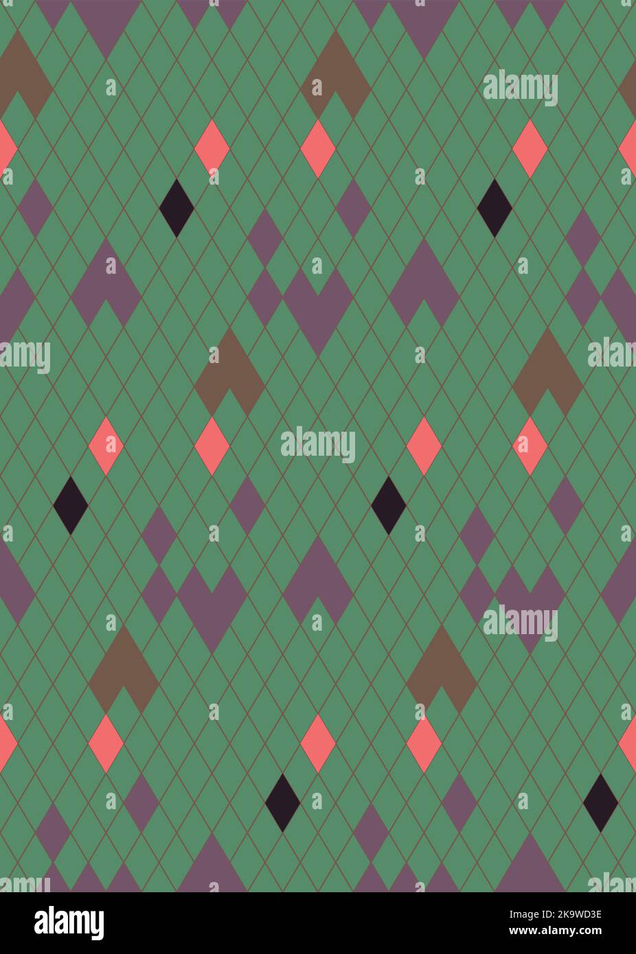 Seamless vector pattern made of vertical rhombs Stock Vector