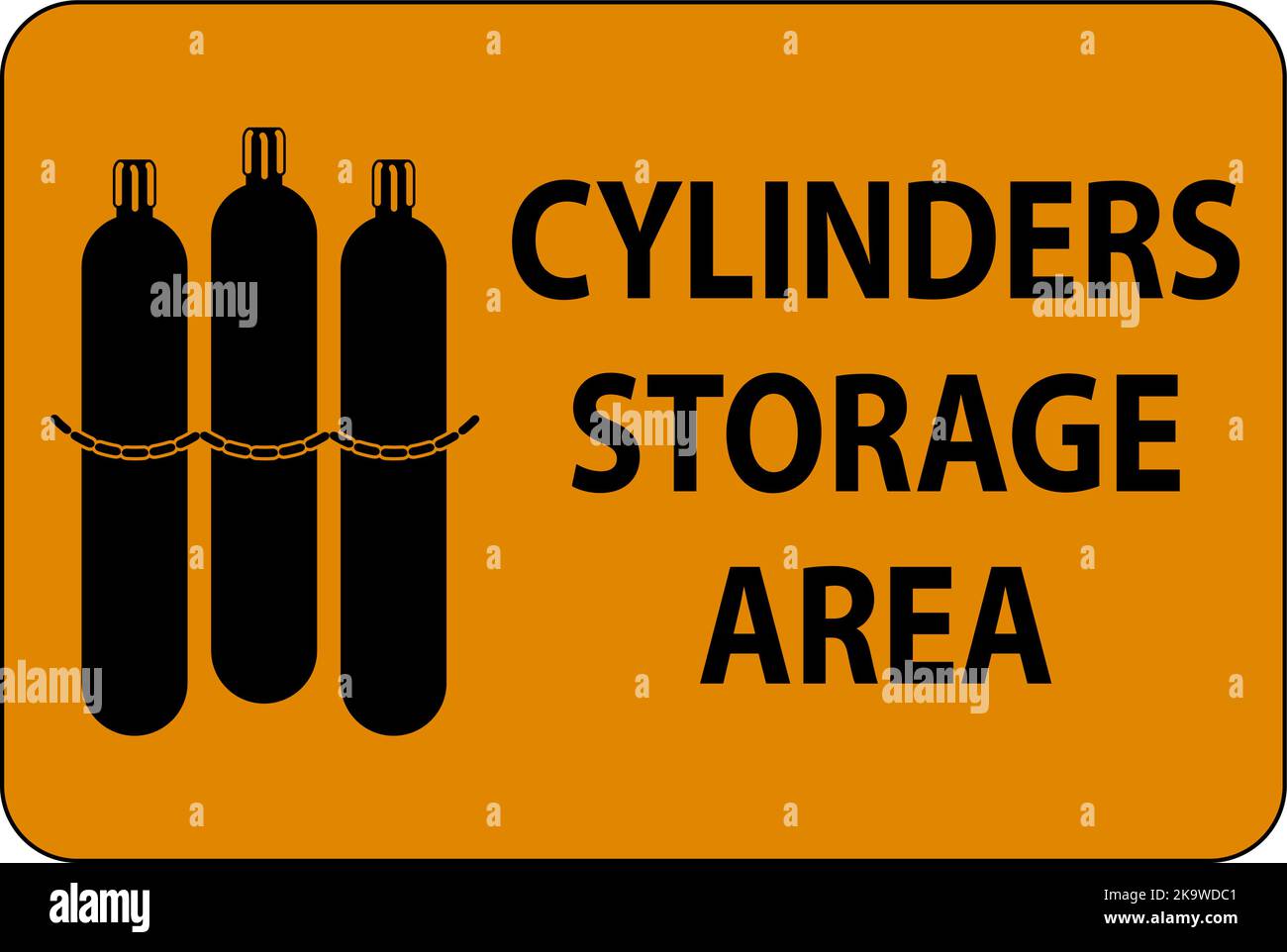 Cylinder Storage Sign Cylinder Storage Area Stock Vector Image & Art