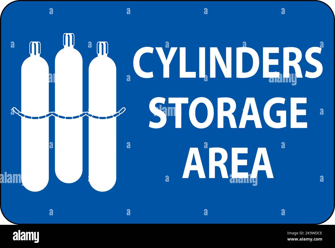 Cylinder Storage Sign Cylinder Storage Area Stock Vector Image & Art