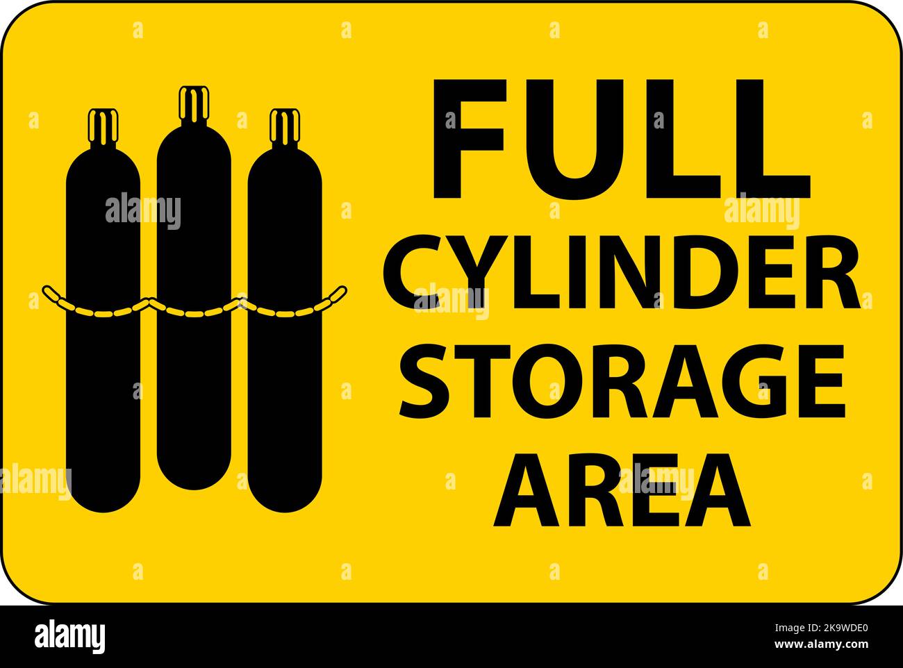 Gas Cylinder Sign Full Cylinder Storage Area Stock Vector Image & Art