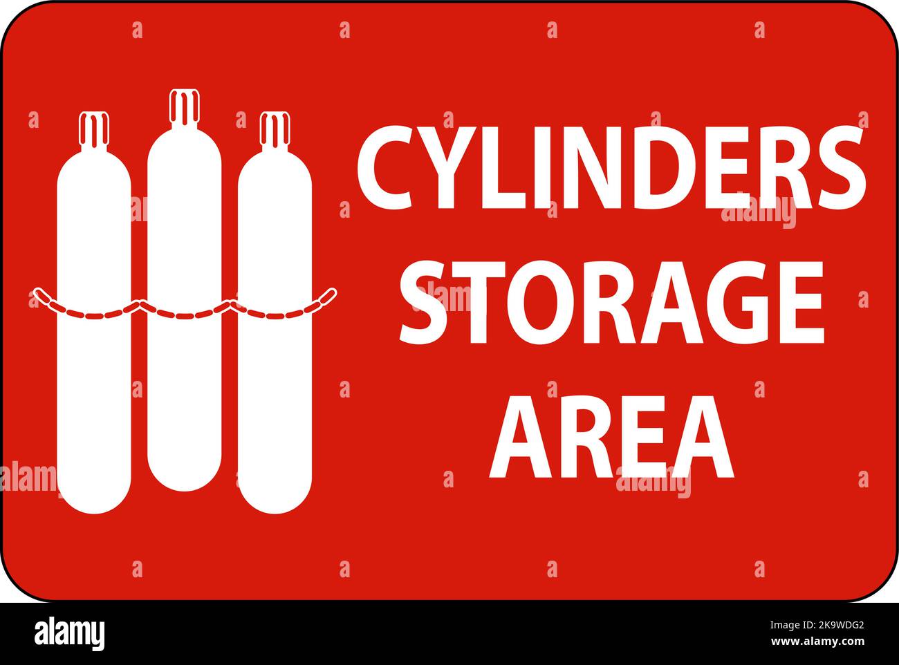 Cylinder Storage Sign Cylinder Storage Area Stock Vector Image & Art