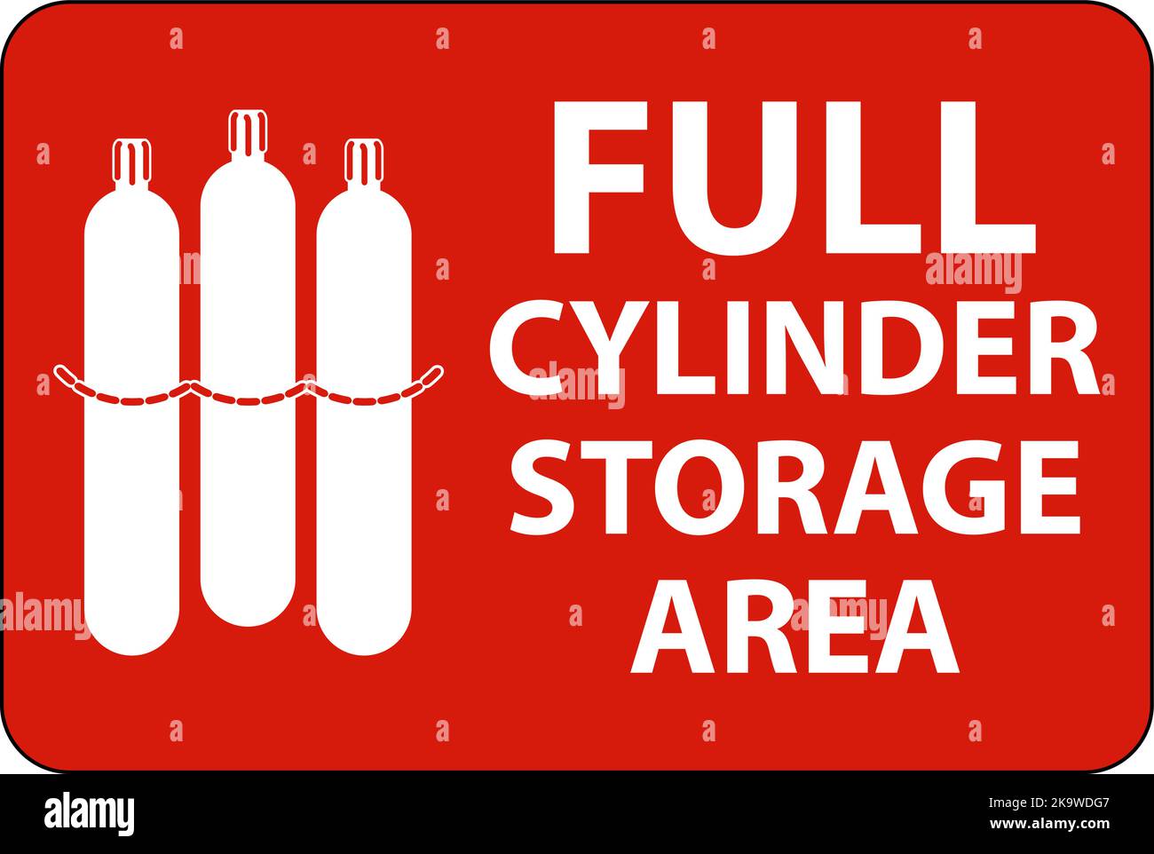 Gas Cylinder Sign Full Cylinder Storage Area Stock Vector Image & Art