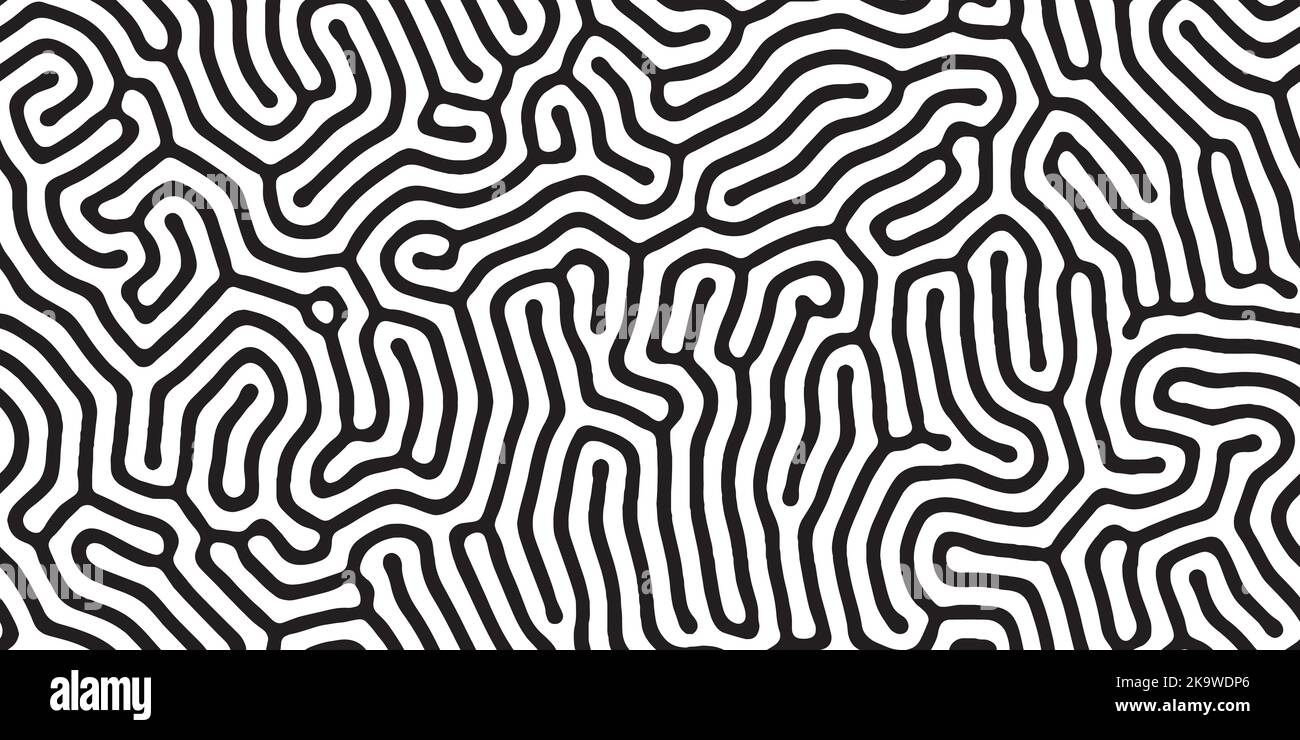 Abstract organic seamless pattern in black and white Stock Vector Image ...