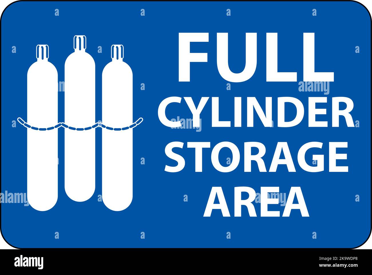 Gas Cylinder Sign Full Cylinder Storage Area Stock Vector Image & Art