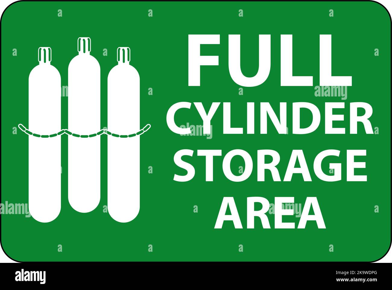 Gas Cylinder Sign Full Cylinder Storage Area Stock Vector Image & Art