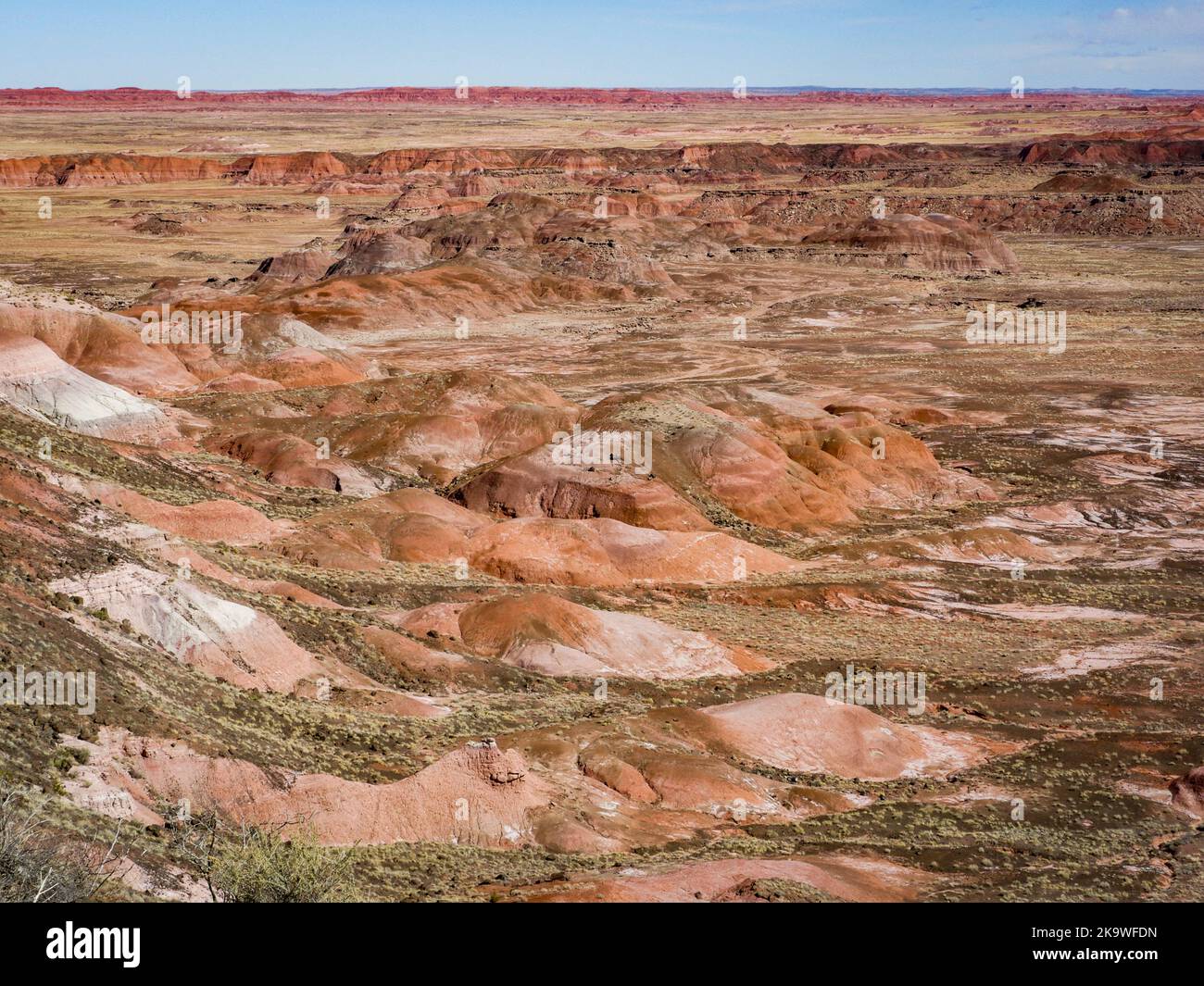 Painted Desert National Park badlands from Main Park Road Stock Photo