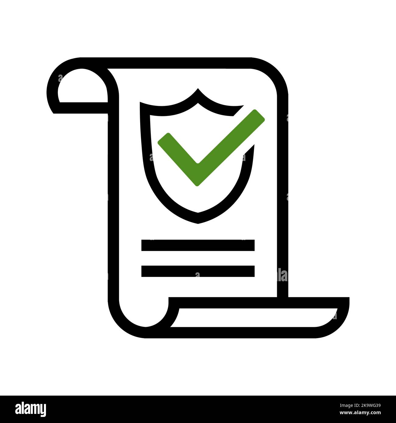 Insurance policy icon. Business document protect Stock Vector