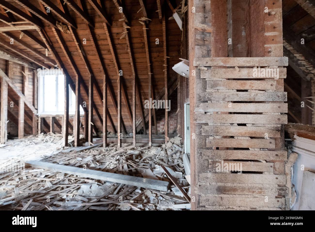 Building work in a suburban Edwardian house in Pinner, London UK. The