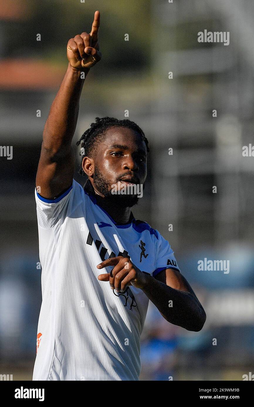 Empoli, Italy. 30th Oct, 2022. Ademola Lookman of Atalanta BC celebrates after scoring the goal of 0-2 during the Serie A football match between Empoli FC and Atalanta BC at Carlo Castellani stadium in Empoli (Italy), October 30th, 2022. Photo Andrea Staccioli/Insidefoto Credit: Insidefoto di andrea staccioli/Alamy Live News Stock Photo