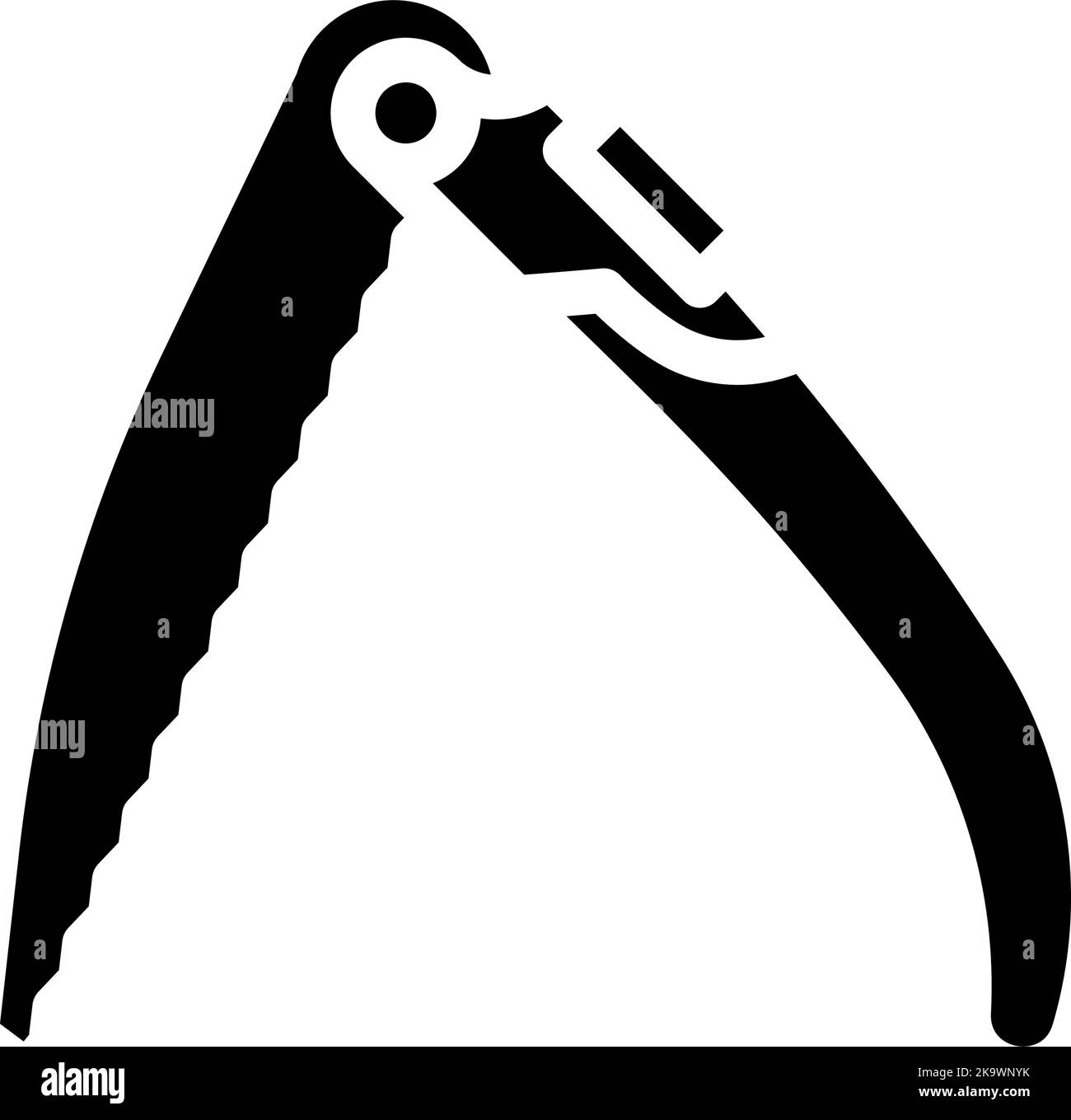 camping hand saw glyph icon vector illustration Stock Vector Image ...