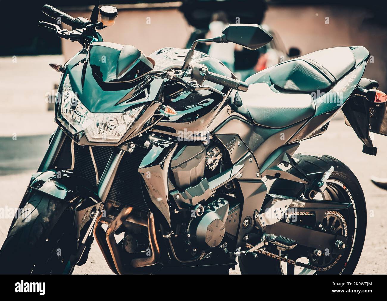 Kawasaki Z750 motorcycle Stock Photo - Alamy