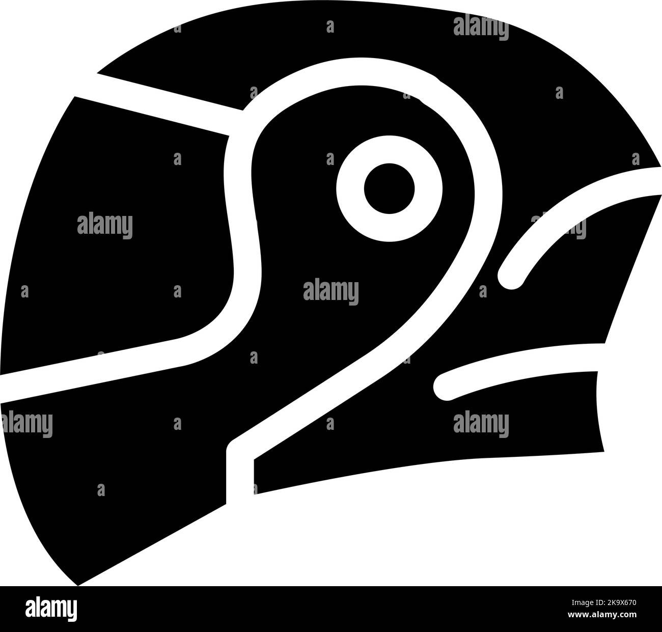 modular helmet motorcycle glyph icon vector illustration Stock Vector