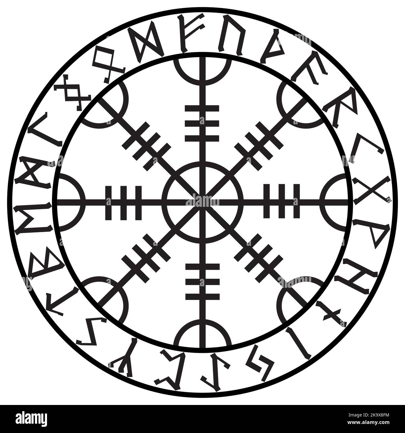 Helm of awe, helm of terror, Icelandic magical staves with scandinavian ...